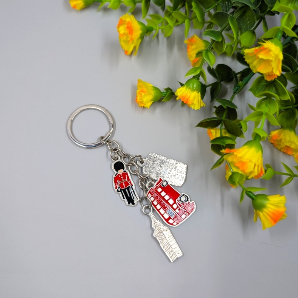 London Themed Vintage Y2K Charm Keychain